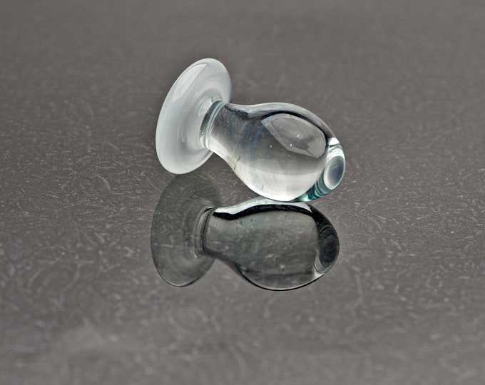 Glass Anal Plug - Small - Winter's Frost - Butt Plug, Sex Toy Dialator Functional Erotic Art by Simply Elegant Glass