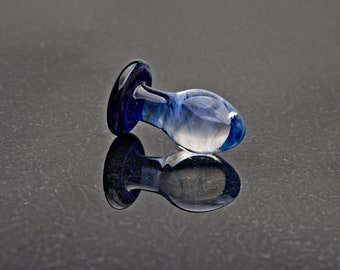 Glass Anal Plug - Small - Frosty Dusk - Butt Plug, Sex Toy Dialator Functional Erotic Art by Simply Elegant Glass