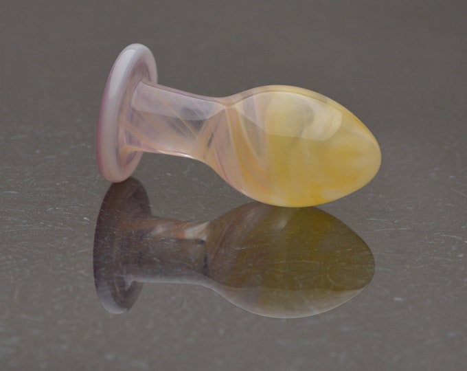 Glass Butt Plug - Medium-Large - Berry Sunrise - Luxury Sex Toy / Unique Erotic Art / Handmade by Simply Elegant Glass