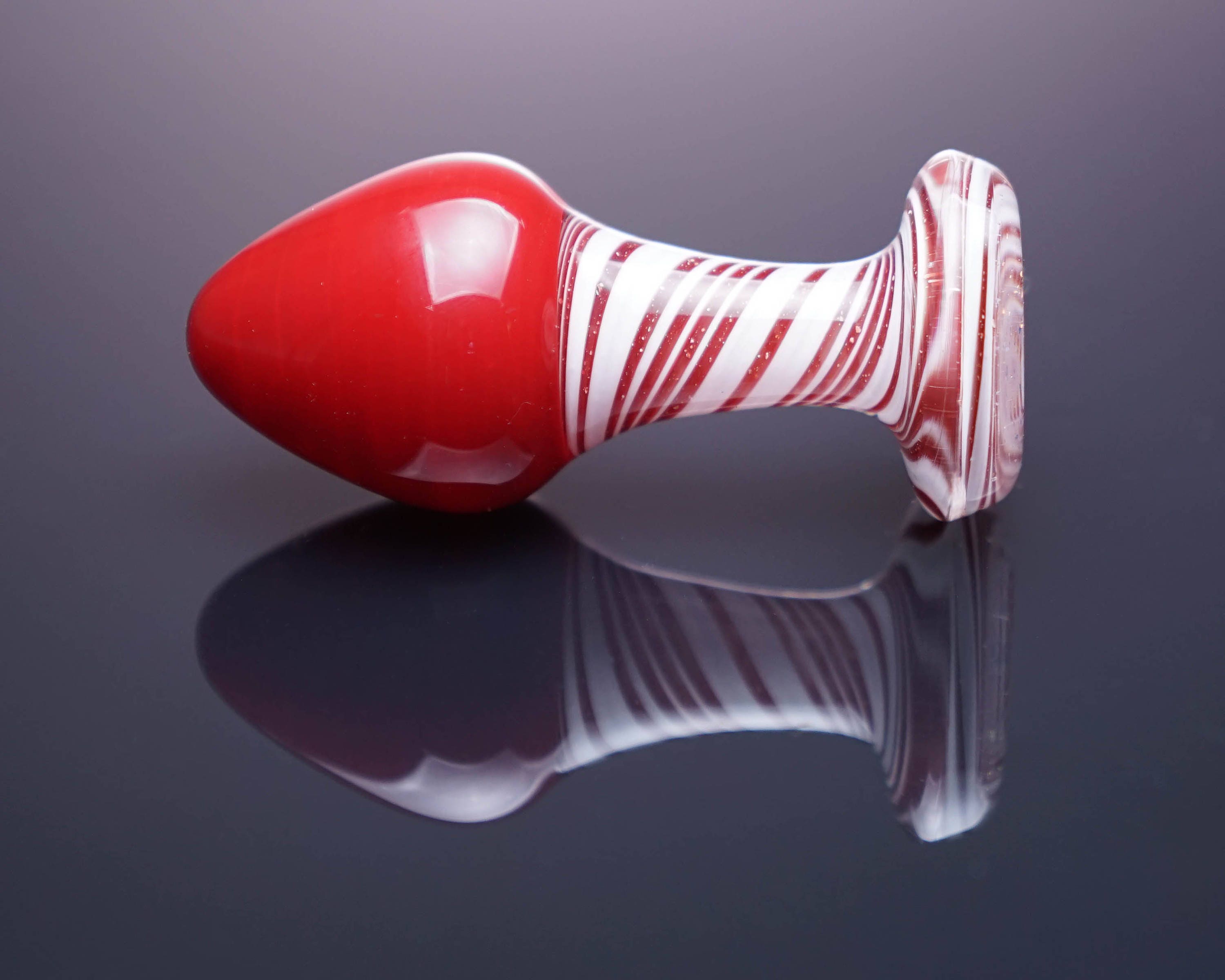 Glass Anal Plug - Medium- Red Candy Cane - Etsy