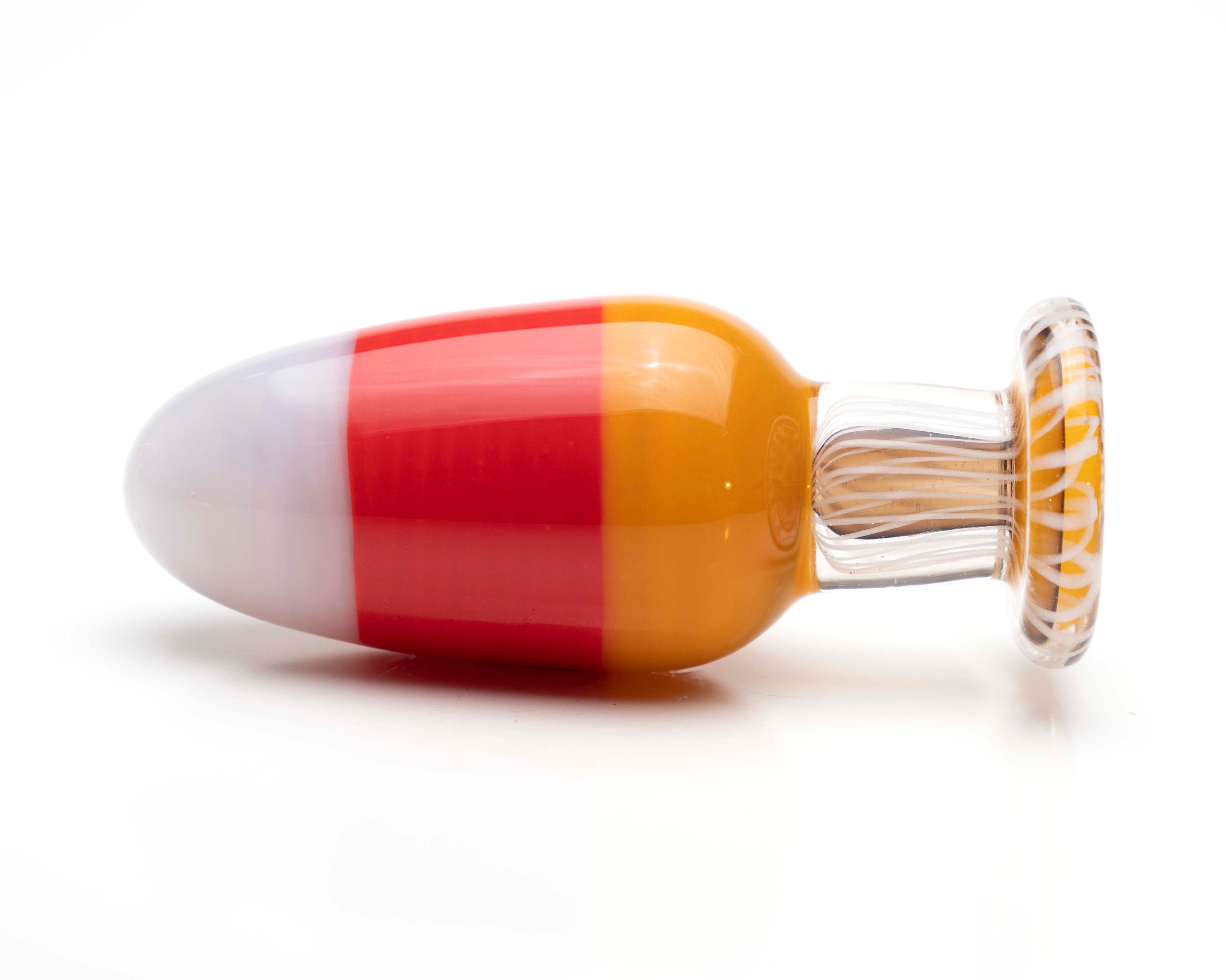 Glass Anal Plug - 2XL - Candy Corn