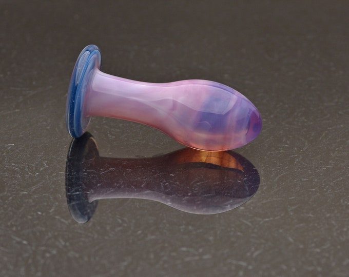 Glass Butt Plug - Small - Bubblegum Pink - Luxury Sex Toy / Beautifully Colored Glass Sex Toy / Anal Plug by Simply Elegant Glass