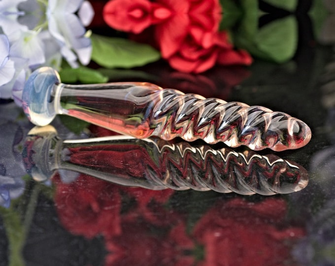 Glass Dildo / Spot massager - Sunset Scepter - Glass Personal Massager, Sex Toy for Men and Women  by Simply Elegant Glass