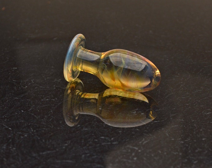 Glass Butt Plug - Small - "Light Sunlight" - Luxury Sex Toy/ Beautifully Colored Glass Sex Toy / Anal Plug by Simply Elegant Glass