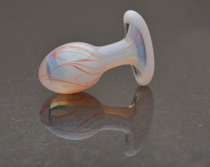 Glass Butt Plug - Medium-Large - Citrus Opaline - Borosilicate Body-Safe Glass Sex Toy / Anal Plug - Art Glass Toy by Simply Elegant Glass