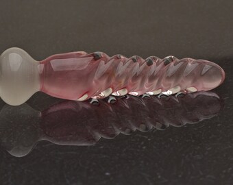 Glass Dildo / Spot massager - Silken Pink Unicorn - Glass Personal Massager, Sex Toy for Men and Women  by Simply Elegant Glass