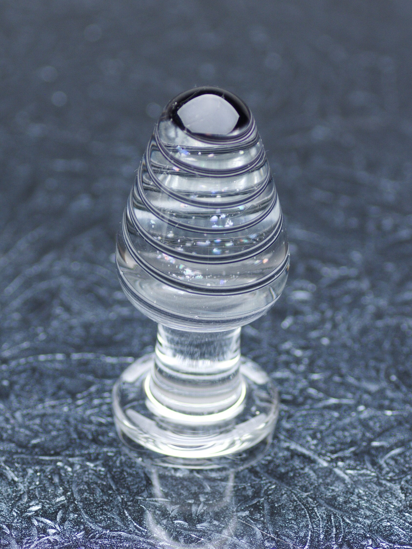 Large Glass Anal Plug Opal Expanse