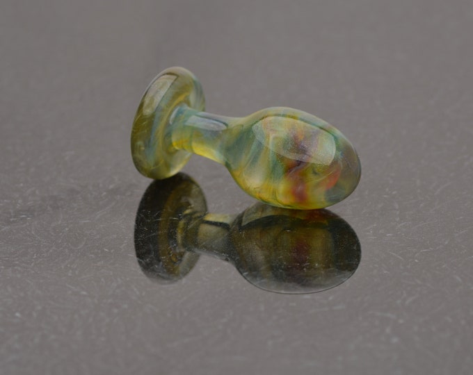 Glass Anal Plug - Magical Seastone - Peppermint Twist - Butt Plug, Sex Toy Dialator Functional Erotic Art by Simply Elegant Glass