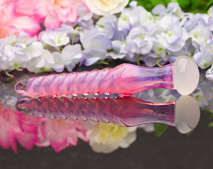 Glass Dildo / Spot massager - Magenta Magic Unicorn Horn - Glass Personal Massager, Sex Toy for Men and Women  by Simply Elegant Glass