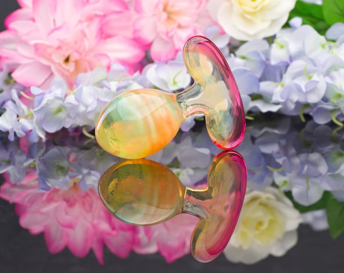Glass Anal Plug  - Kiwi Strawberry - Size Large - Erotic Art by Simply Elegant Glass