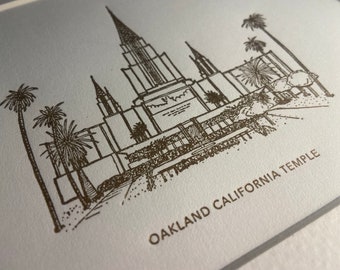 Oakland California Temple Print