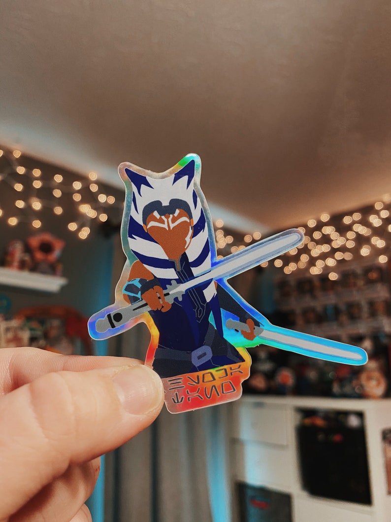 Ahsoka Tano Holographic Sticker Etsy