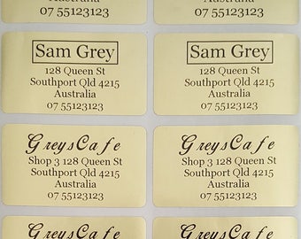Pearl White Personalised Name / Address Label Stickers- XL