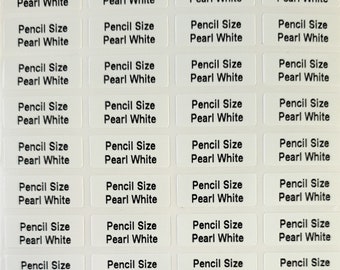 132 + 28 - Pearl White Rainbow Personalised Name / School Label Stickers - Pencil 22*09mm Dishwasher Safe Labels