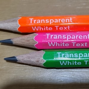 132 + 28 etiquetas adhesivas transparentes personalizadas con nombre gratis (texto blanco) - Lápiz 22*0,9 mm Etiquetas aptas para lavavajillas