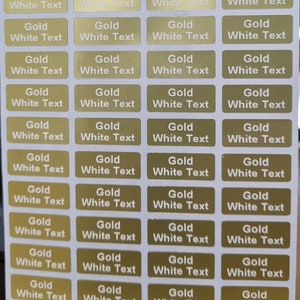 132 + 28 etiquetas adhesivas personalizadas con nombre en oro GRATIS (texto blanco) - Lápiz 22*0,9 mm Etiquetas aptas para lavavajillas