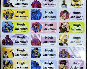 48/96 X-Men Personalised Name Label Sticker Dishwasher Safe Labels (30*13mm)
