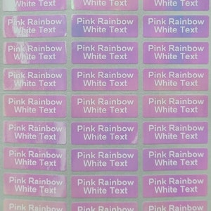 132 pegatinas de nombre personalizadas con forma de lápiz de color rosa y arcoíris, de 29 x 0,9 mm, aptas para lavavajillas
