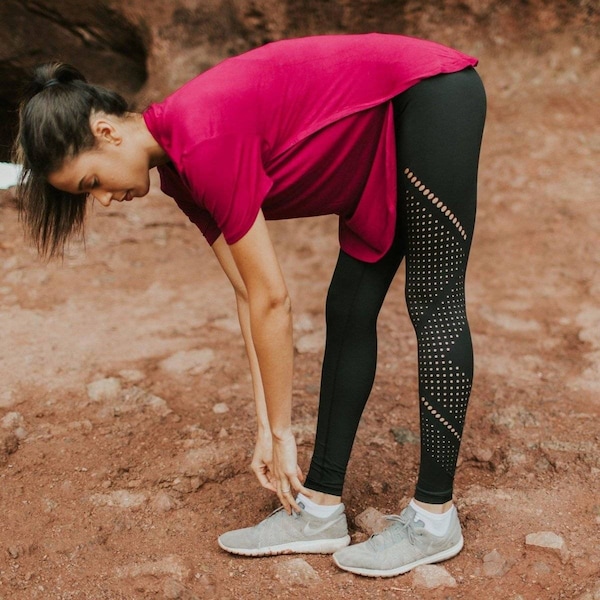 Black Laser Cut Leggings