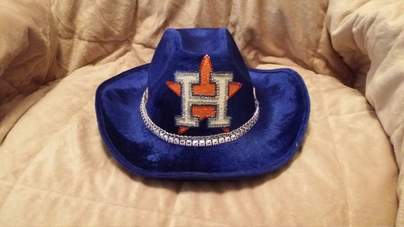 HOUSTON ASTROS Sparkle and Bling Cowboy Hat | Etsy