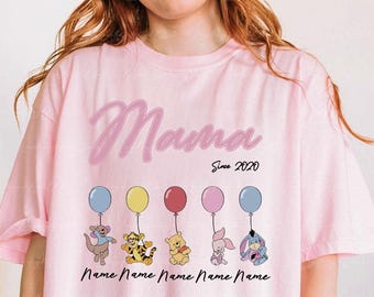 Winnie Pooh Happiest Mom Shirt, Disney Mama Pooh And Co Shirt, Magical Mother's Day Shirt, Disneyland Vacation Mom Daughter Son Matching