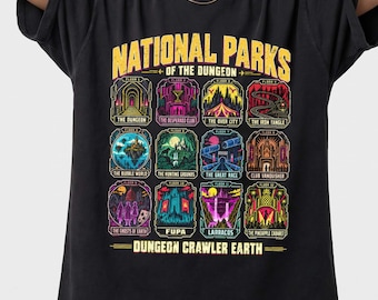 National Parks Of The Dungeon Shirt, Dungeon Crawler Wolrd T-Shirt, Desperado Club Tee, LitRPG Book Lover Gift, DCC Fandom Graphic Tee