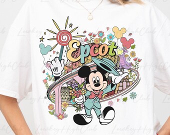 Vintage Mickey Flower Festive Shirt, Epcot International Floral Festival Shirt, Mickey Floral Garden Shirt, Disney Spring Trip Shirt, MYA510