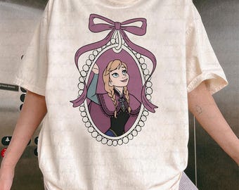 Anna Princess Coquette Bows Shirt, Anna Frozen Disney Ribbons Shirt, Disney Princess Feminine Shirt, Epcot 2026 Girly Trip Shirt, NVA364-01