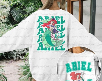 Disney Ariel Mermaid 2 Sided Sweatshirt, Disney Princess Shirt, Ariel Little Mermaid Shirt, Princess Girl Matching,Part Of Your World,MYA353