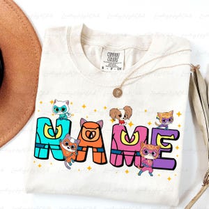 Custom Disney Super Kitties Team Shirt, Super Kitties Kids Birthday Outfit, Buddy Bitsy Ginny Sparks Cat, Disneyland Cat Lover Shirt, VTB375