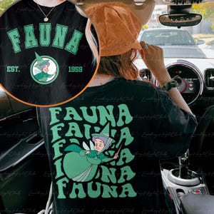 Disney Fairy Fauna 2 Sided Shirt, Aurora's Godmother Fauna Shirt, Fairy Fauna Flora Merryweather, Disney Aurora Sleeping Beauty Shirt,NVA167