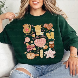Cute Mexican Food Xmas Sweatshirt, Tis The Season Tee, Pan Dulce Navidad Shirt, Tamales And Pozole Shirt, Mexican Bakery Holiday Tee, THA321