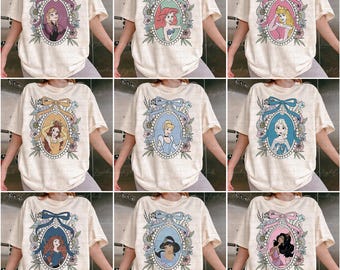 Vintage Disney All Princess Shirt, Cinderella Snow White Ariel Belle Rapunzel Tee, Princess Mother's Day Shirt, Magic Kingdom Mom Kid Shirt