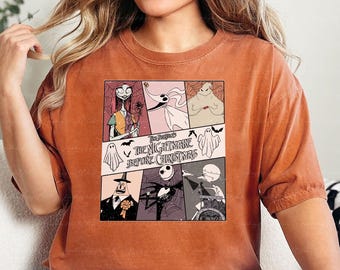 Disney Nightmare Christmas Characters Shirt, Jack Skellington Oogie Sally Mayor, Epcot Nightmare Ghostly Shirt, WDW Halloween Costume,VTB180