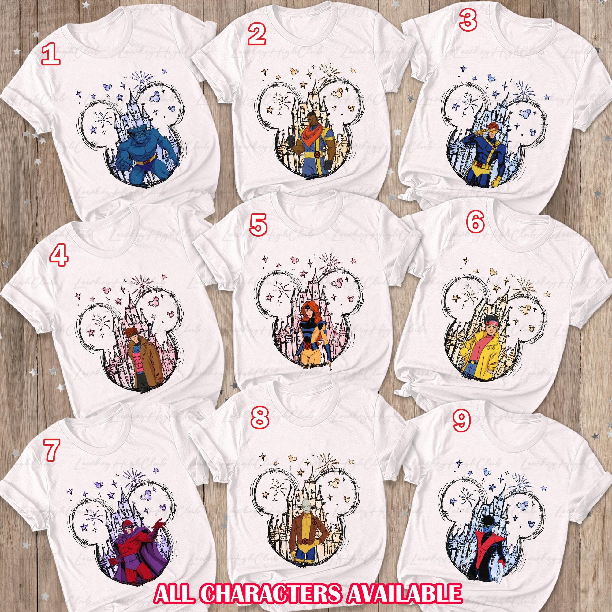 X-men Comic Superhero Watercolor Shirt, Animated Series MCU X-Men 97 Shirt, Marvel Hero Birthday Family Shirt, Xmen Wolverine Shirt, MTA536