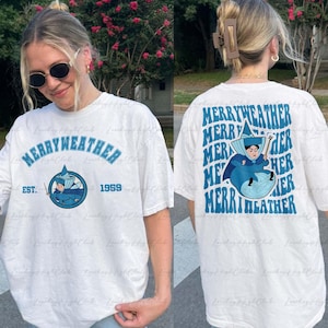 Godmother Merryweather 2 Sided Shirt, Aurora Fairy Merryweather Shirt, Fauna Flora Merryweather, Sleeping Beauty Family Trip Shirt, NVA169