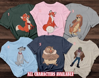 Fox And The Hound Characters Shirt, Disney Fox and Hound Shirt, Animal Kingdom Shirt, Safari Family Matching Group, Epcot Trip Shirt, NVA091