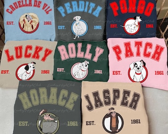 101 Dalmatians Est 1961 Shirt, Disney Dalmatians Dogs Shirt, Disney Cruella Shirt, Epcot Dogaholic Shirt, Disneyland Birthday Family Outfits