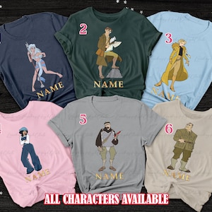 Personalize Atlantis The Lost Empire Shirt, Disney Atlantis Characters Shirt, Disney Kida Nedakh Milo Thatch Shirt, Disney Family Tee,NVA282