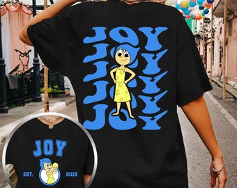Joy Inside Out 2 Sided Shirt, Disney Joy Shirt, Inside Out Characters Costume, Inside Out 2, Inside Out Family Trip, WDW Vacay Trip Matching