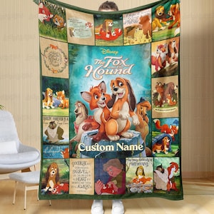Disney The Fox & The Hound Custom Blanket, Retro Disney Copper And Todd Blanket, Best Friends Disney Blanket, Animal Kingdom Blanket,MYE951