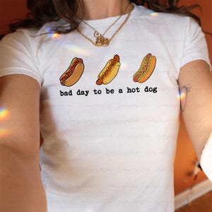 4th Of July Hotdog Baby Tee, Bad Day To Be A Hotdog, Patriotic America Baby Tee, Downtown Lake Day Baby Tee, Independence Baby Tee, VTB124
