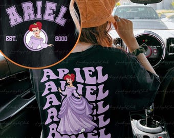 Little Mermaid Ariel 2 Sided Shirt, Disney Princess Ariel Shirt, Ursula Flounder Sebastian Eric, Magic Kingdom Vacation Trip Shirt, VTA147