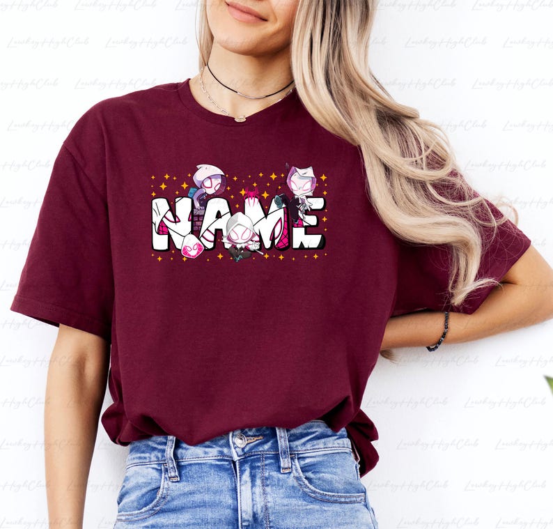 Custom MCU Amazing Spider Gwen Shirt, Chibi Avengers Spider Gwen Costume, Marvel Super Hero Team Shirt, MCU Disney Girls Trip Shirt, NVA756 bild 4