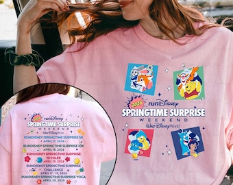 RunDisney All Challenge 2 Sided Shirt, Springtime Surprise Weekend Shirt, 5K 10K 10 Miler Runner Shirt, Epcot Hapiest Race 2026 Shirt THA328