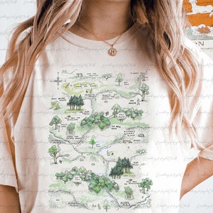 Hundred Acre Wood Map Vintage Shirt, Winnie Pooh Honey & Co Shirt, Disney Pooh's Friends Shirt, Pooh Bear Shirt,Disney Family Outfits,MYA275