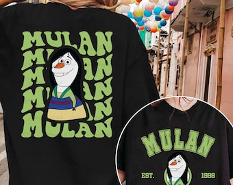 Olaf As Mulan Princess 2 Sided Shirt, Disney Warrior Princess Mulan Shirt, Disney Frozen Olaf Outfits, WDW Halloween Family Matching, MYJ200