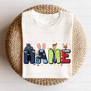 Customized Zootopia Characters Shirt, Pixar Zootopia Birthday Shirt, Nick Judy Bellwether Gazelle Finnick, Disney Family Trip Shirt, VTB342