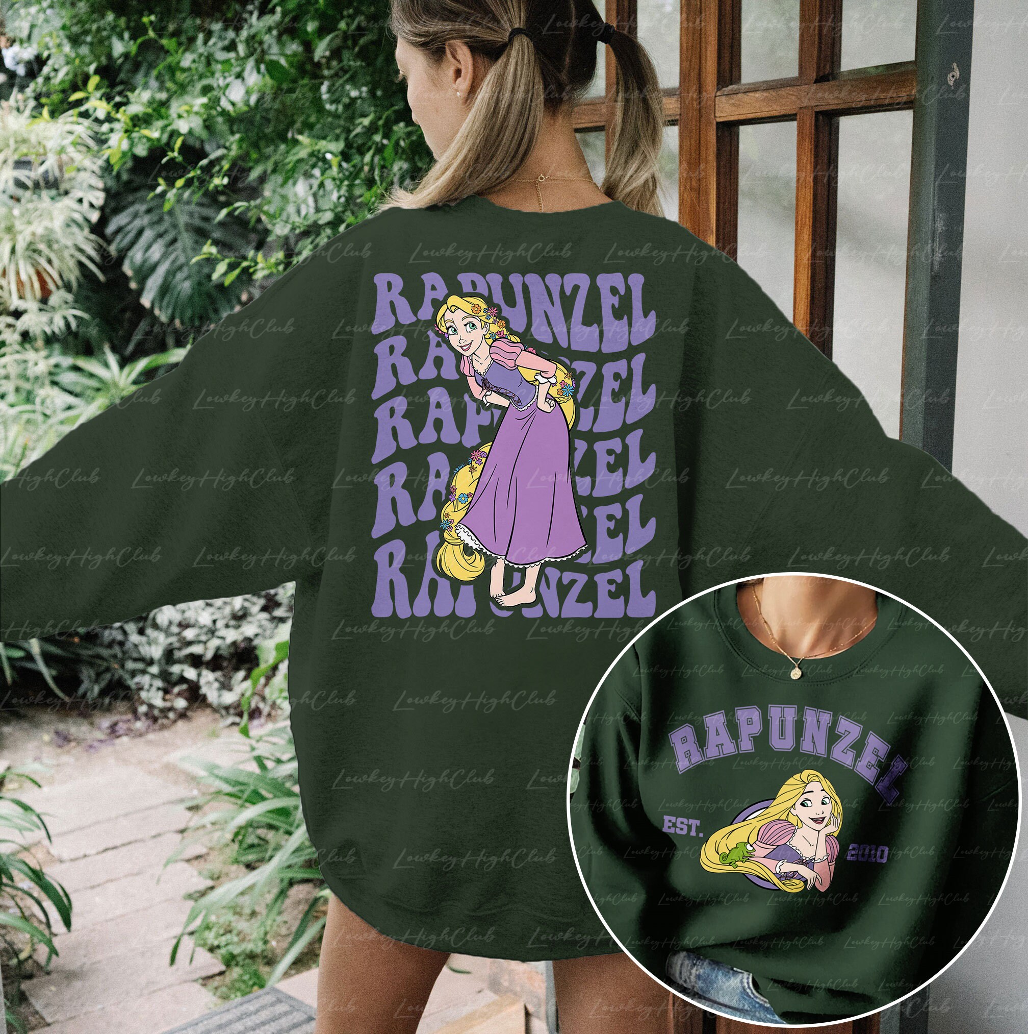 Disney Rapunzel 2 Sided Sweatshirt, Princess Rapunzel Shirt