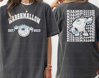 Disney Marshmallow Frozen 2 Sided Shirt, Marshmallow Disney Shirt, Anna Elsa Queen Shirt, Disney Frozen Shirt, WDW Family Trip Shirt, MYA012